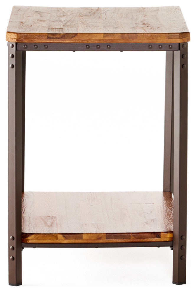 GDF Studio Moorhead Wood Finish End Table