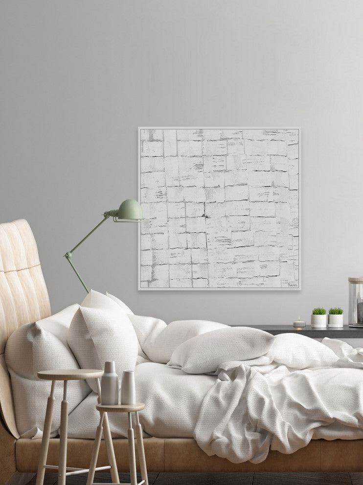 "Perpetual Harmony" Floater Framed Painting Print on Canvas, 48x48