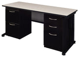Fusion 72"X30" Double Pedestal Desk, Maple