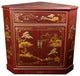 Japanese Corner Cabinet, Red Landscape