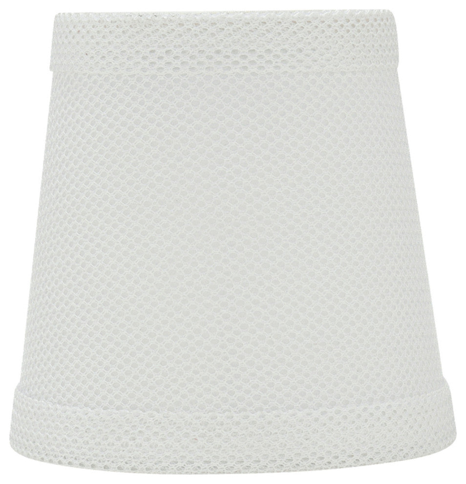 Aspen Creative 32718-X Hardback Empire Clip-On Lamp Shade White 3" x 4" x 4", Pack Set of 6