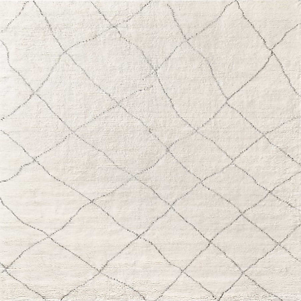 Ahgly Company Indoor Square Mid-Century Modern Area Rugs, 8' Square