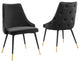 Adorn Dining Side Chair Performance Velvet Set of 2 Black