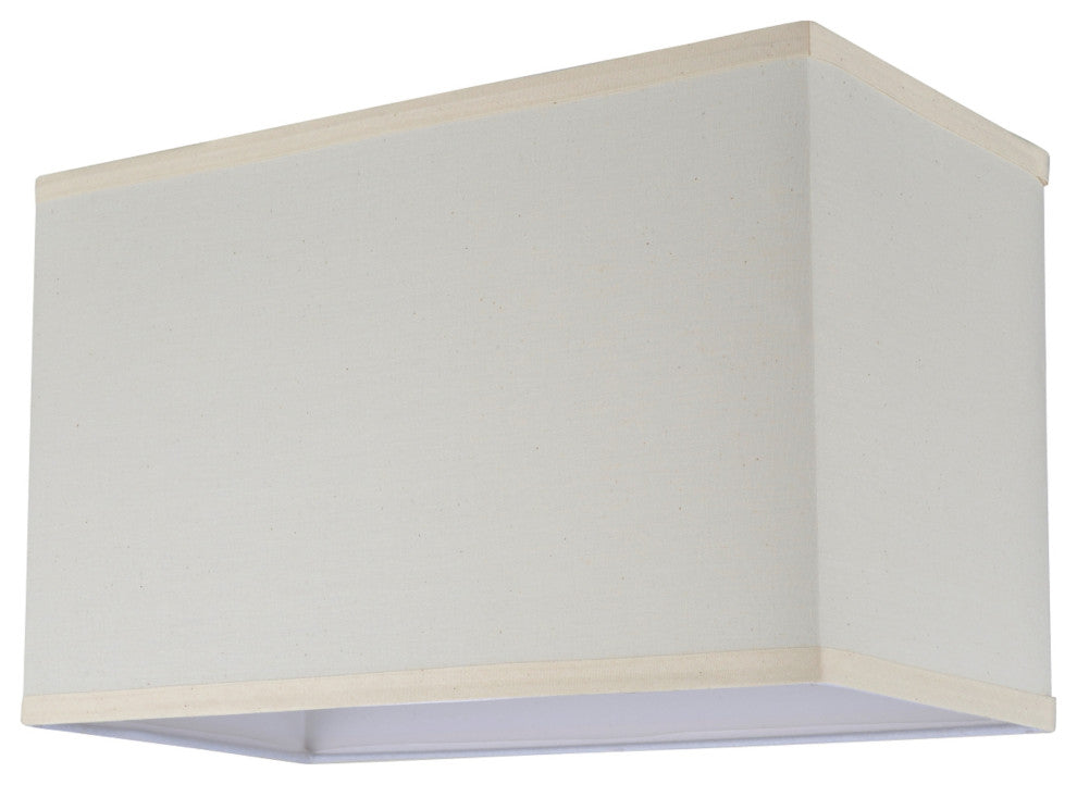 36002 Rectangle Hardback Spider Lamp Shade, Off-White,, 8"+16"x(8+16"x10"