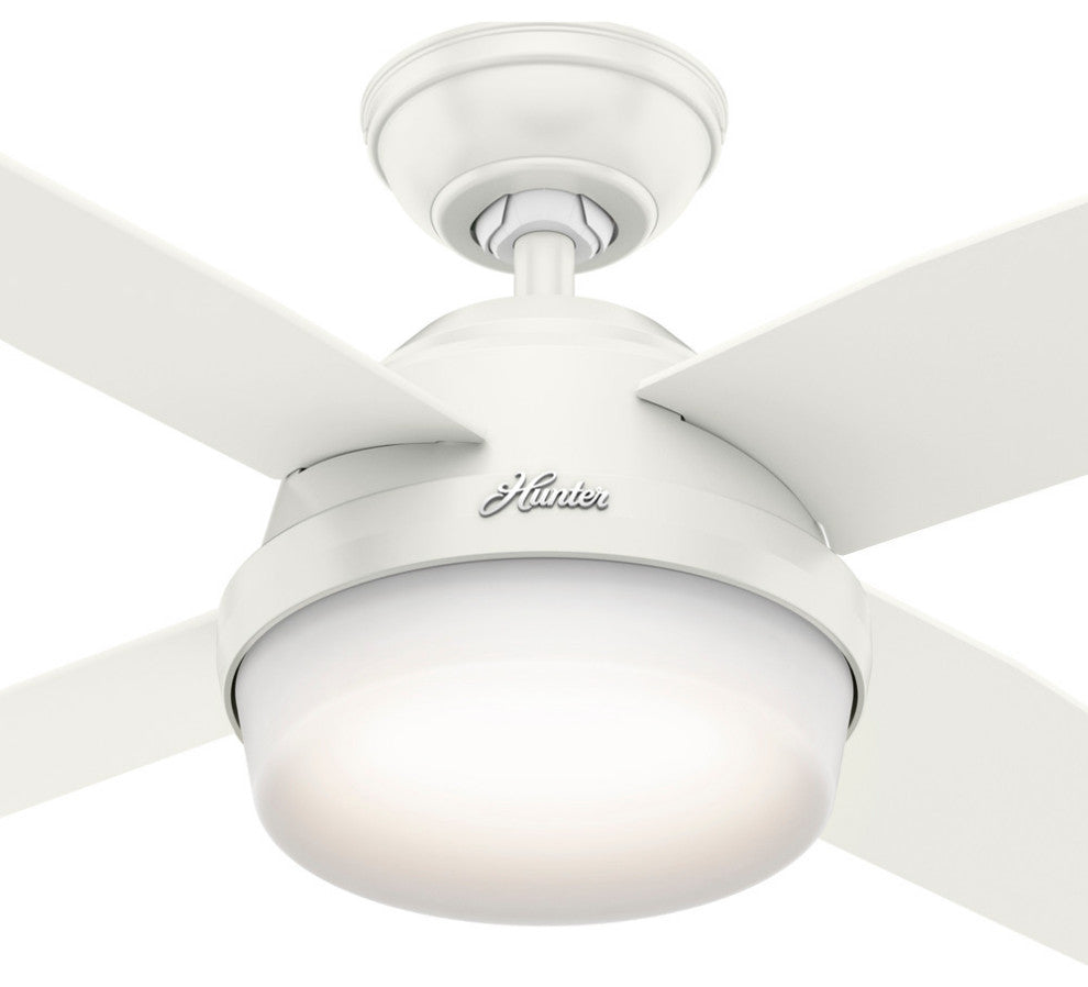 Hunter Fan Company 44" Dempsey Fresh White Ceiling Fan With Light/Remote