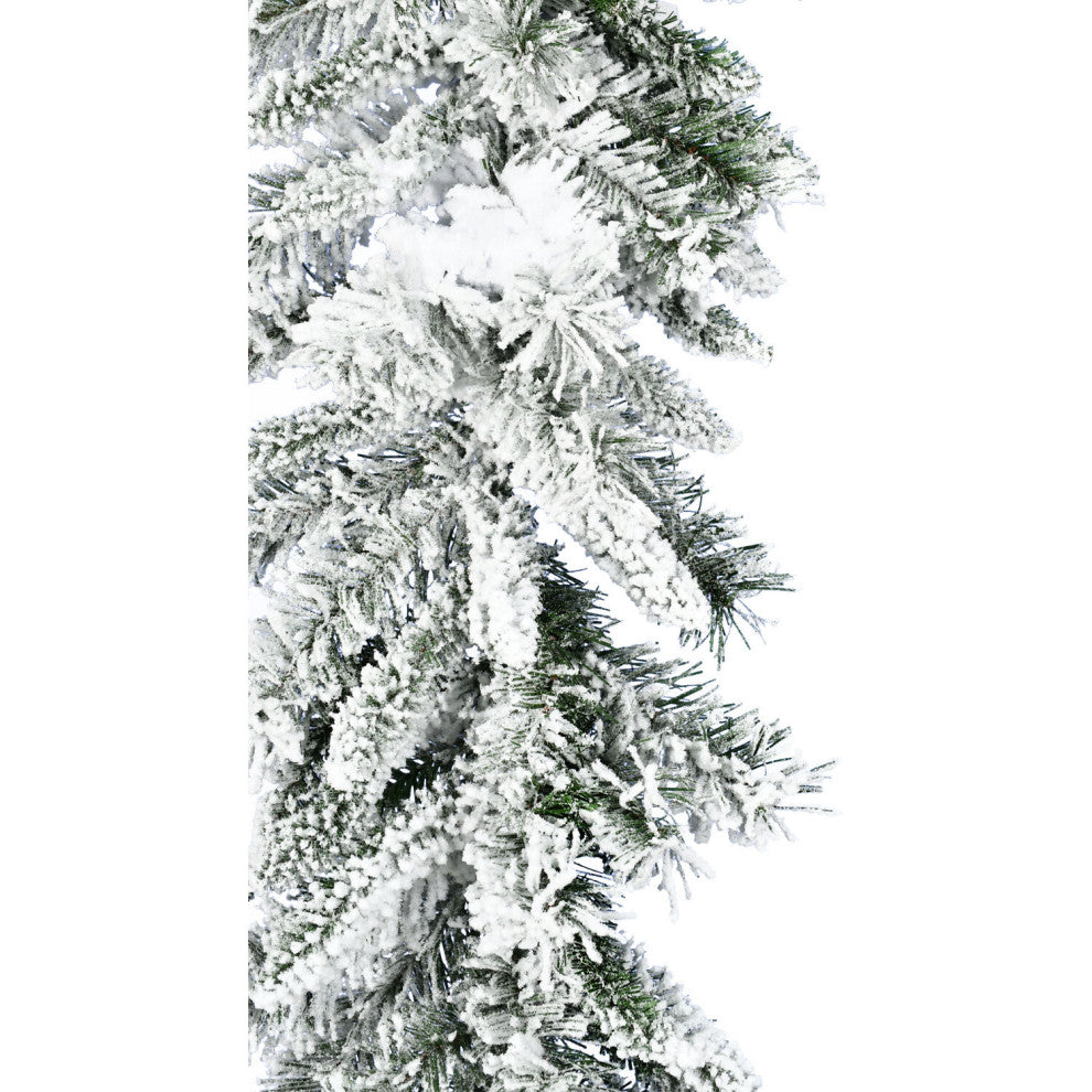 9-Ft. Mountain Pine Flocked Garland