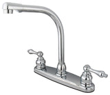 Kingston Brass Centerset Kitchen Faucet, Polished Chrome