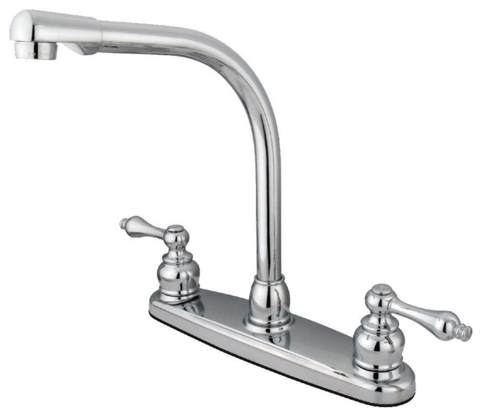 Kingston Brass Centerset Kitchen Faucet, Polished Chrome