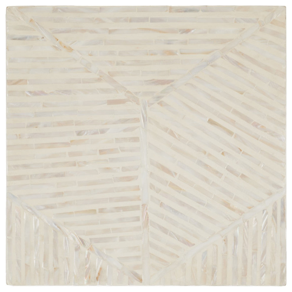 Safavieh Kiely Square Stool, Champagne