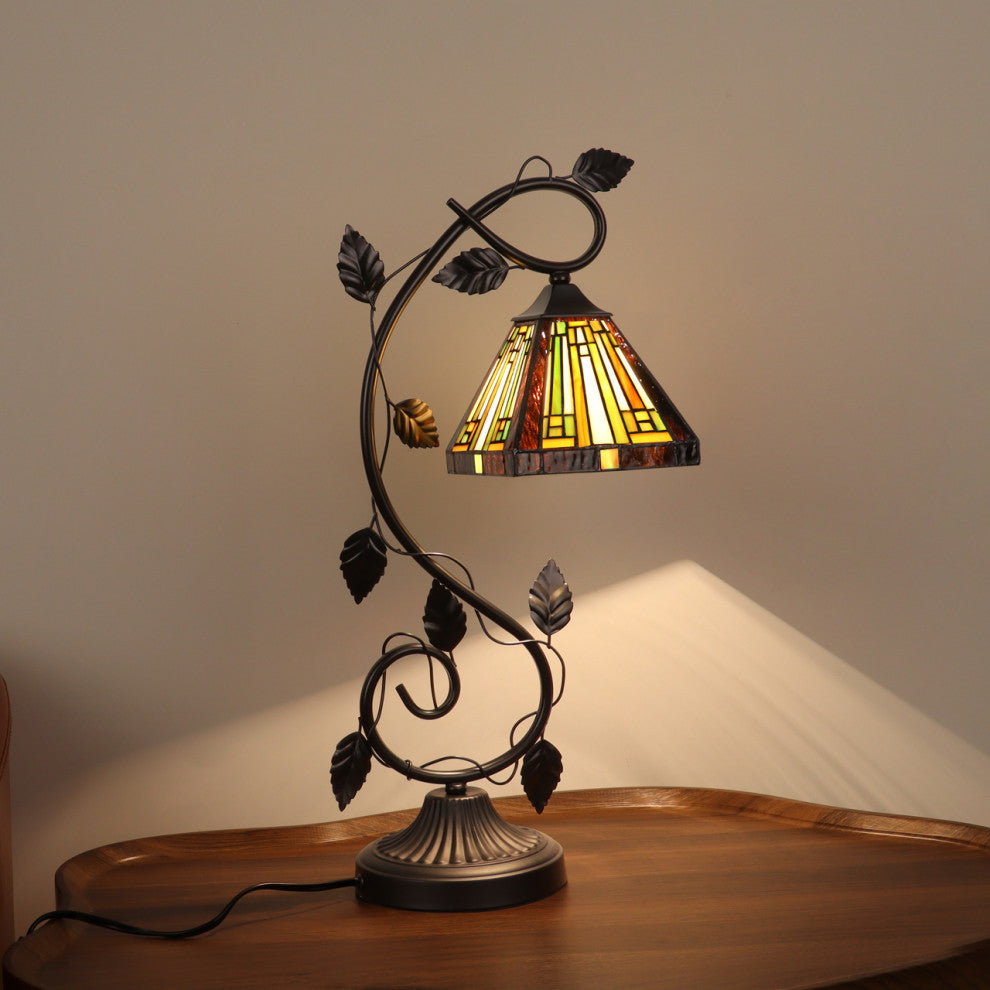 Innes Tiffany 1-Light Mission Accent Table Lamp 6" Shade