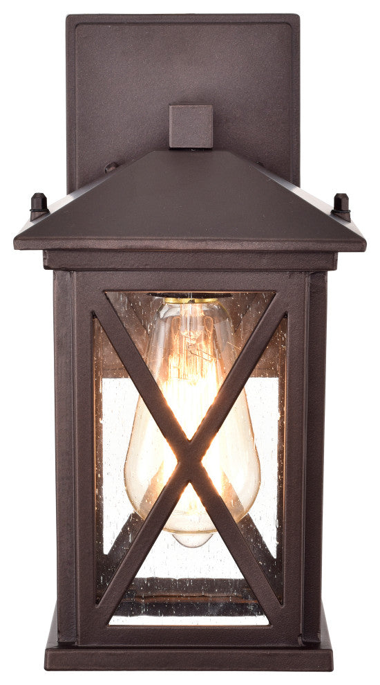 CHLOE Lighting VINCENT Transitional 1-Light Oil Rubbed Bronze Outdoor Sconce