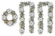 24"D Pre-Lit Snow Flocked Christmas Wreath and Matched 2-Pack 9' Garland Set