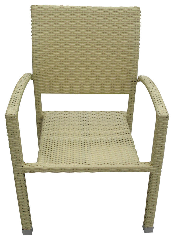 Modern Contemporary Outdoor Patio Chairs Set of 4 Tan