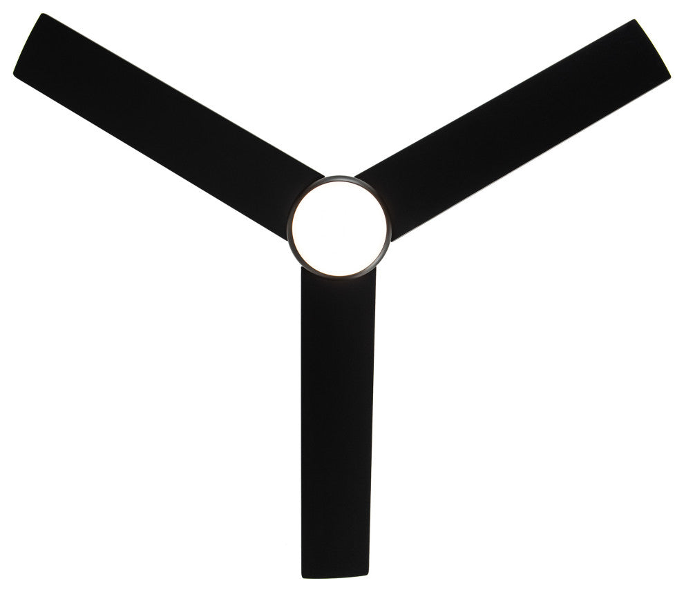 48-inch Modern 3CCT LED Black Ceiling Fan with Remote