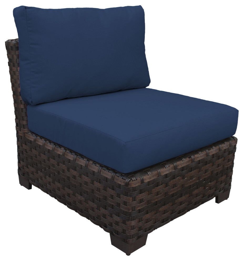 kathy ireland River Brook 12 Piece Wicker Patio Furniture Set, Midnight