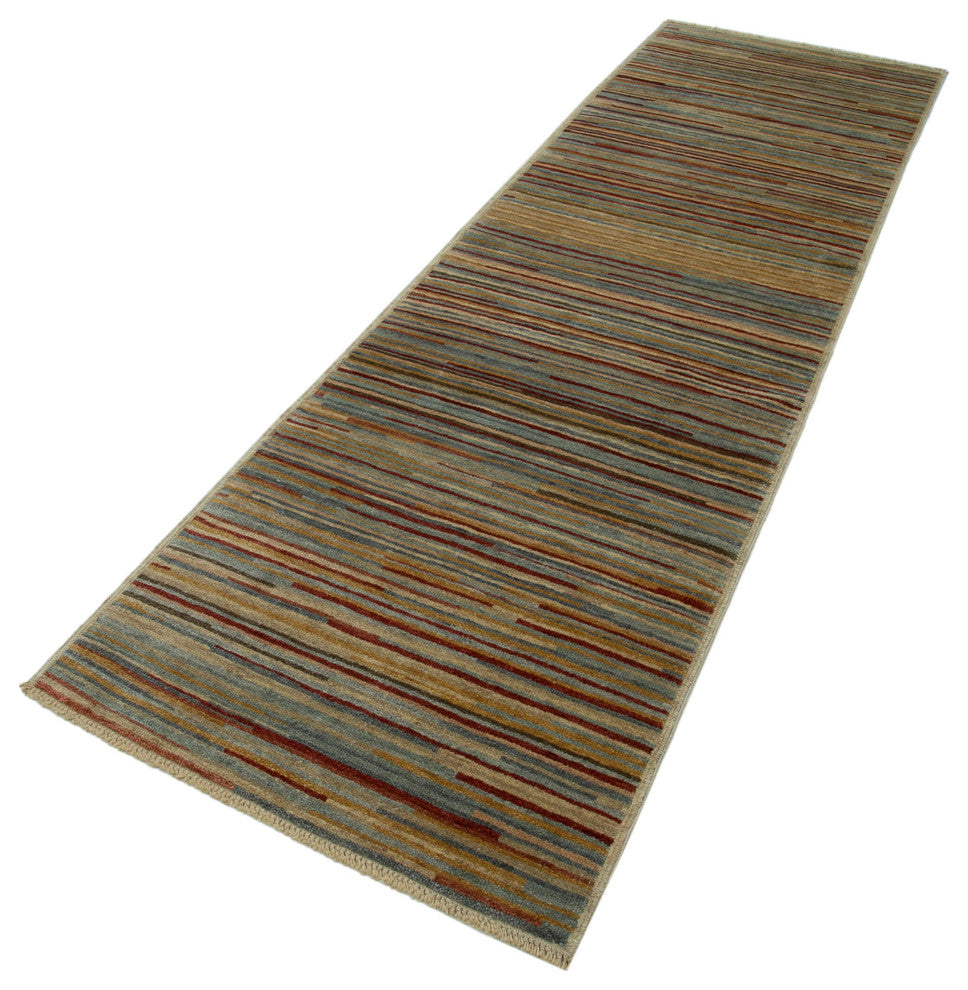 Rug N Carpet - Handwoven Oriental 2' 9" x 9' 3" Runner Oushak Area Rug