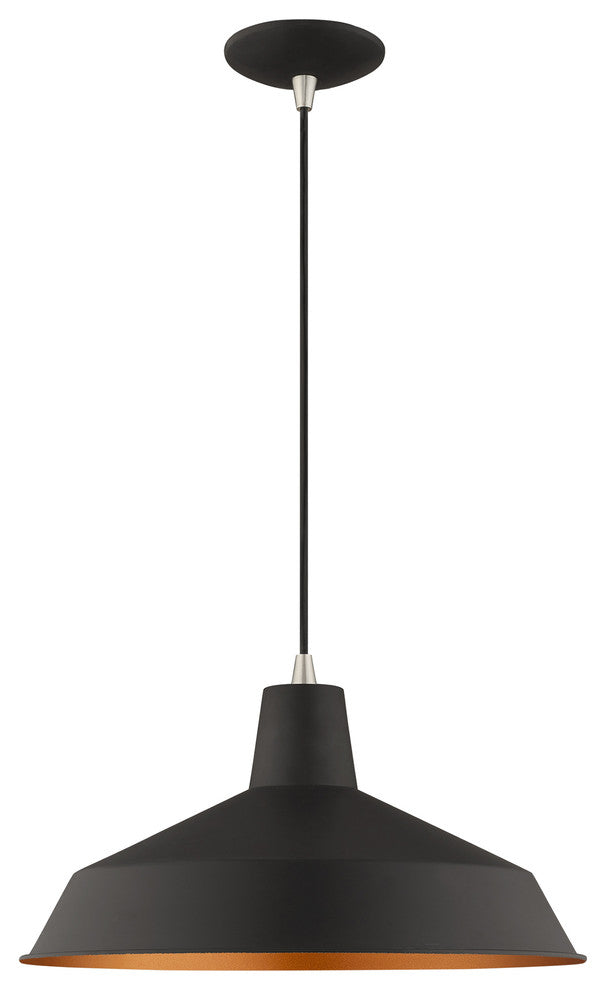 Livex Lighting Black 1-Light Mini Pendant