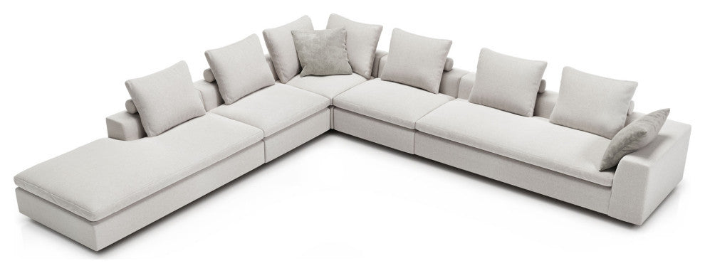 Lucerne Modular Chaise, Ashen Fabric, Ashen Fabric, Set10a-5pc