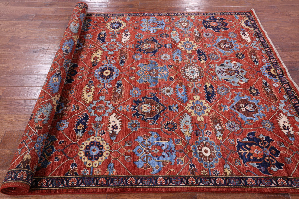 Persian Fine Serapi Handmade Wool Rug 5' 11" X 8' 10" - Q12866