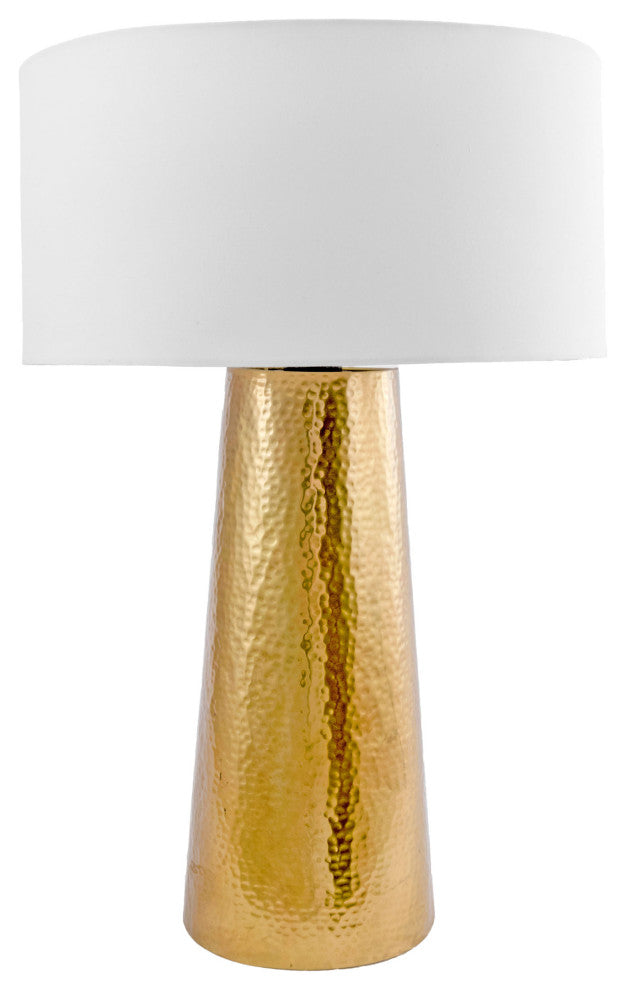 Nuloom Layla Aluminum Cotton Shade Table Lamp, 21"