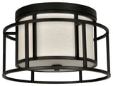 Hulton 2-Light Ceiling Mount, Matte Black Finish