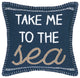Take Me To The Sea Embroidered Pillow