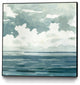 "Textured Blue Seascape II" Framed Canvas by Giant Art 30"x30"