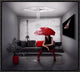 "Rain In Paris" Framed Canvas Giclee by Natalia Simongulashvili, 17x15"