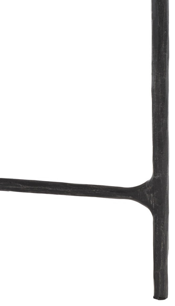 Safavieh Couture Jessa Round Metal Coffee Table, Black/White