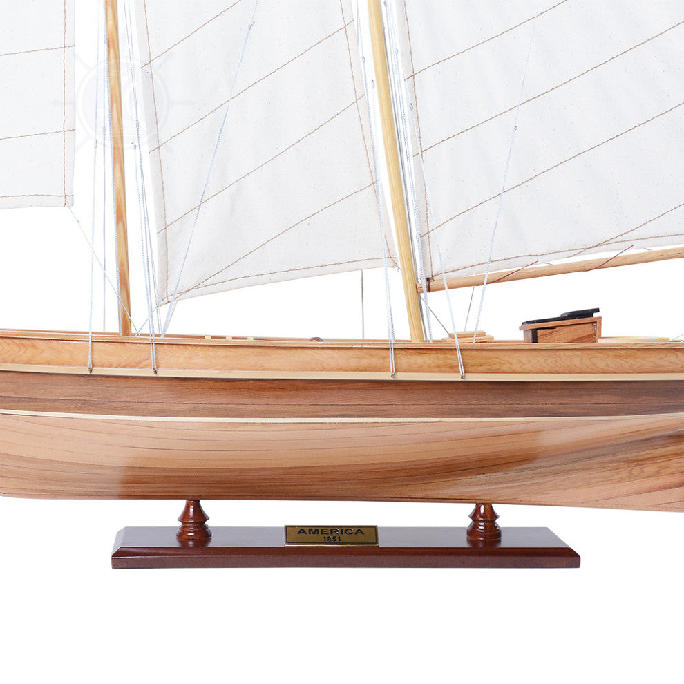 America Wooden model sailing boat