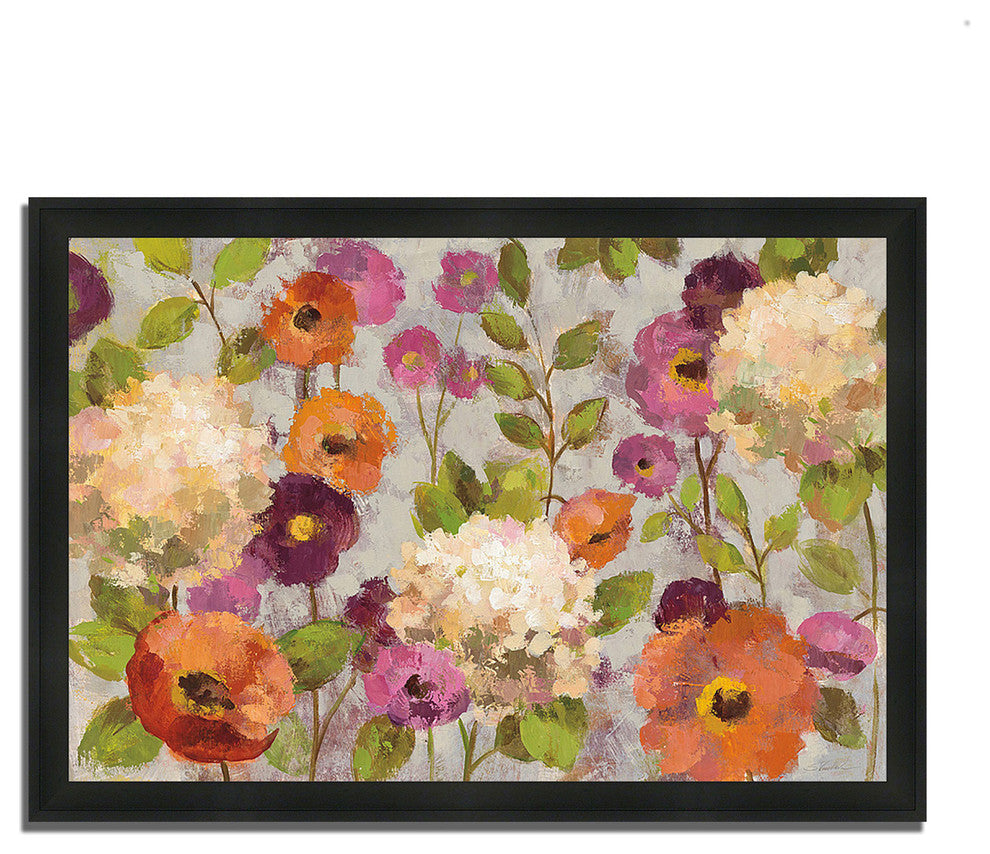 "Hydrangeas And Anemones" By Silvia Vassileva, Framed Painting Print