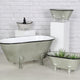 Lavande Metal Fleur-de-Lis Tub Decor - Small - Gray