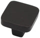 Milano Knob, Black Bronze, Square Knob