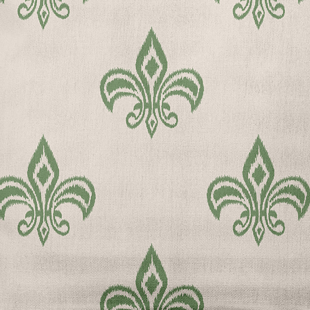 20" x 20" Fleur de Lis Indoor/Outdoor Polyester Throw Pillow, Sage