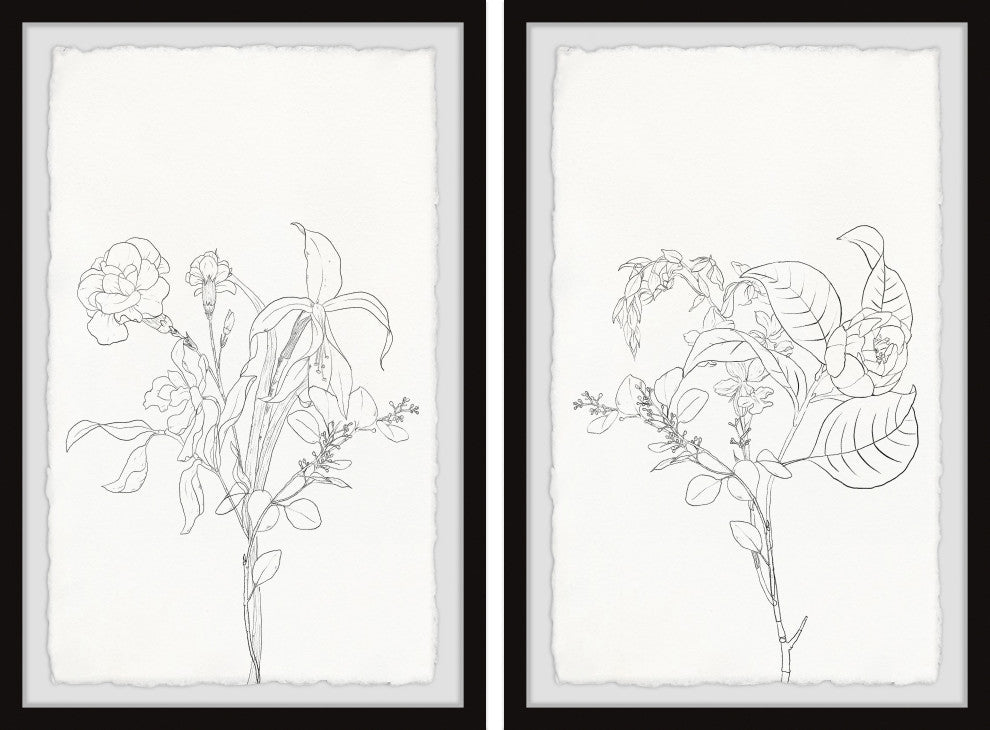 Radiant Flowers Diptych, Set of 2, 30x45 Panels