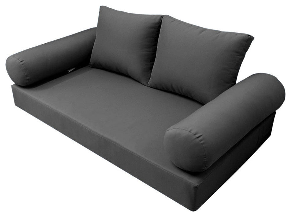 S1 Twin Size 5PC Knife Edge Daybed Mattress Cushion Bolster Complete Set AD003