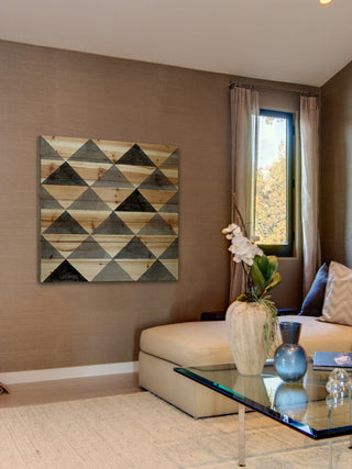 "Repetition" Painting Print on White Wood