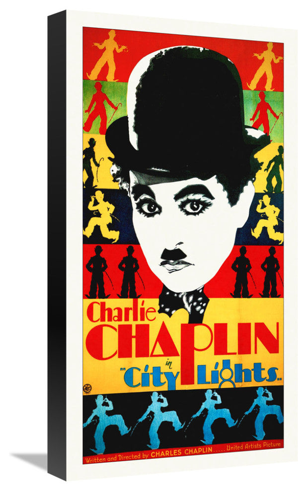 "Charlie Chaplin - City Lights, 1931" Canvas by Hollywood Photo Archive, 12x22"
