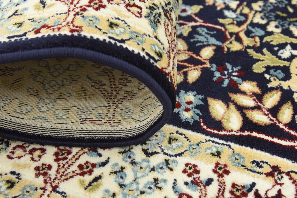 Unique Loom Navy Blue Bristol Narenj 3' 0 x 5' 0 Area Rug