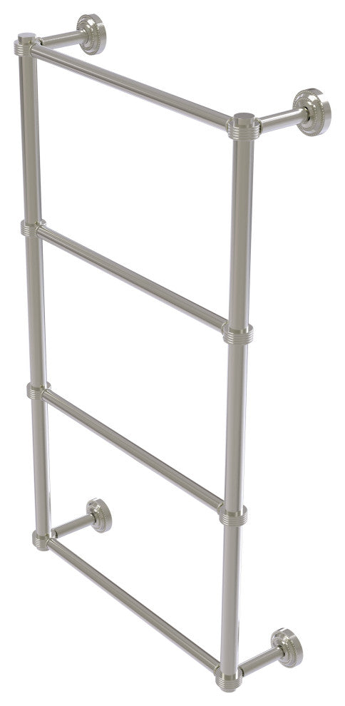 Dottingham 4 Tier 30" Ladder Towel Bar with Groovy Detail, Satin Nickel