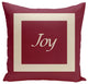 Holiday Brights Collection Joy Pillow, Cranberry, 20"x20"