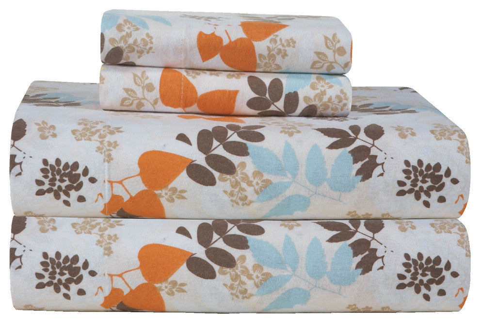 Pointehaven 170 Flannel Sheet Set, Winter Breeze, Queen