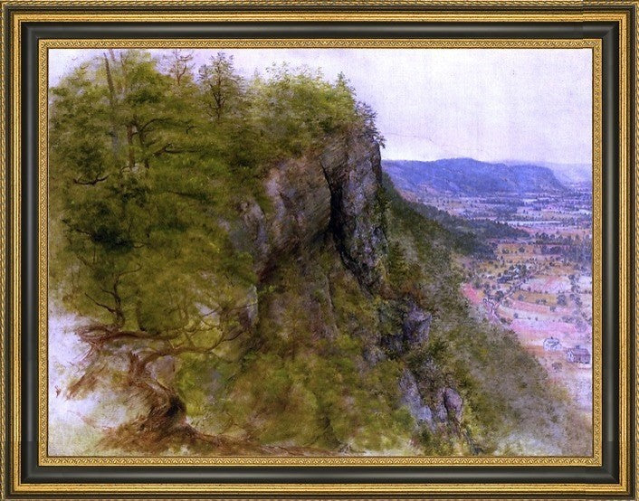 Asher Brown Durand Mountain Vista Framed Premium Canvas Print, 18"x24"
