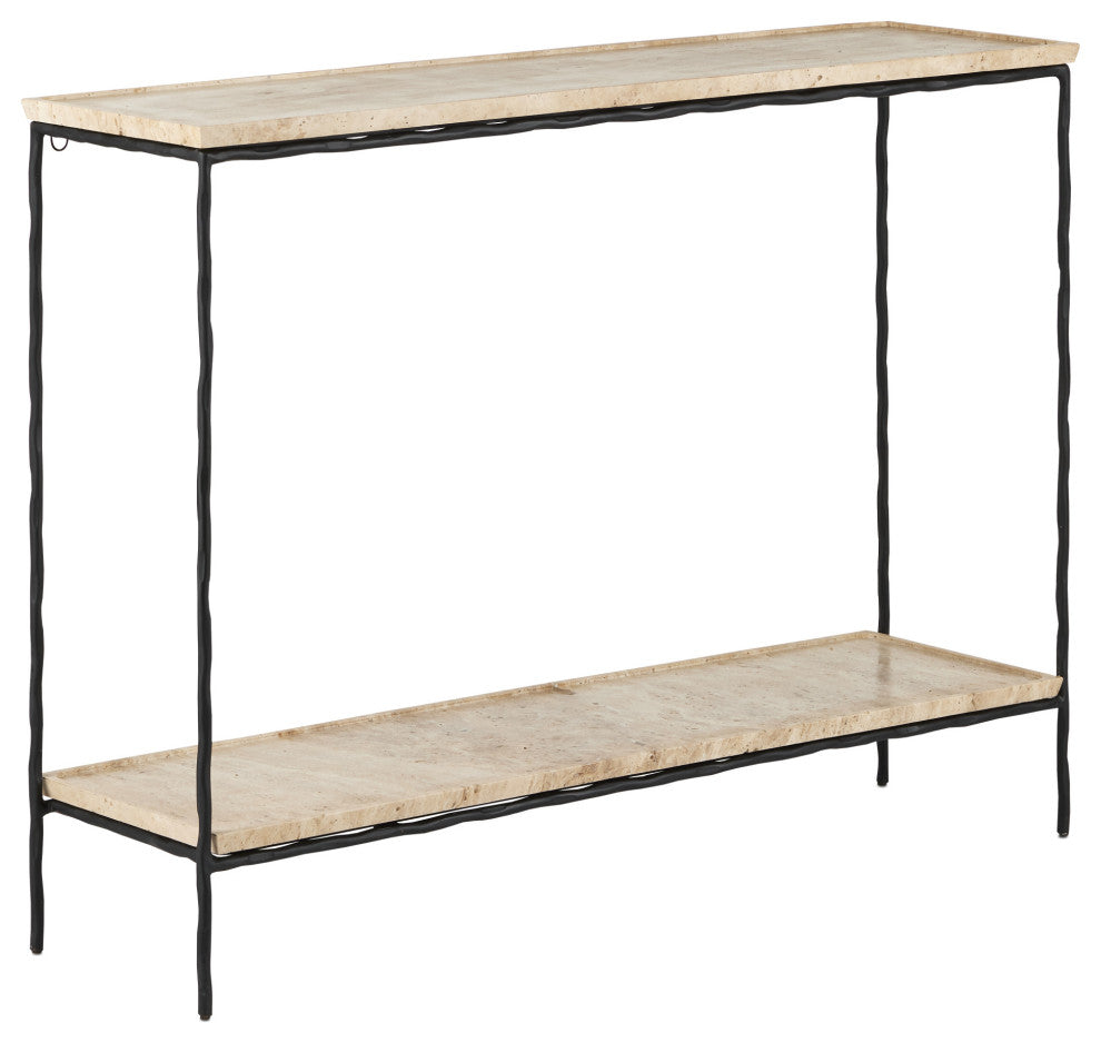 Boyles Travertine Console Table