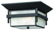 Hinkley Harbor 2 Light Satin Black Outdoor Flush Mount, 2573SK