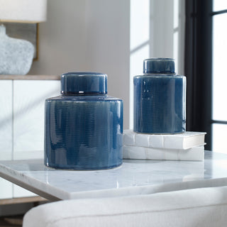 2-Piece Uttermost Saniya Blue Containers