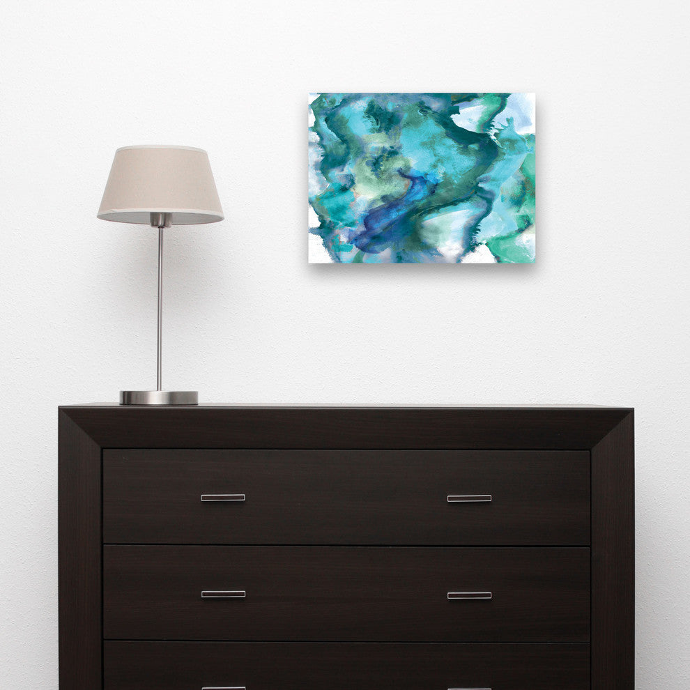 Watercolor Waves Canvas Wall Art, 16"x12", Unframed