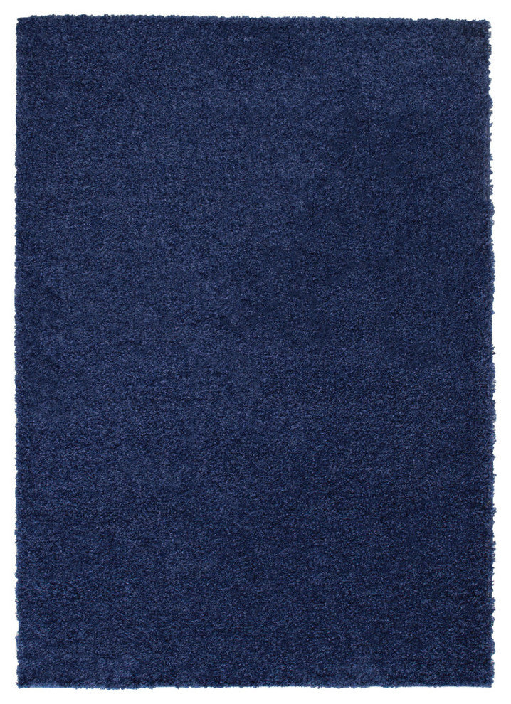 Zafirah Contemporary Area Rug, Solid Denim