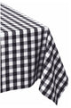 Checkers Black and White Tablecloth 52"x52", Seats 4