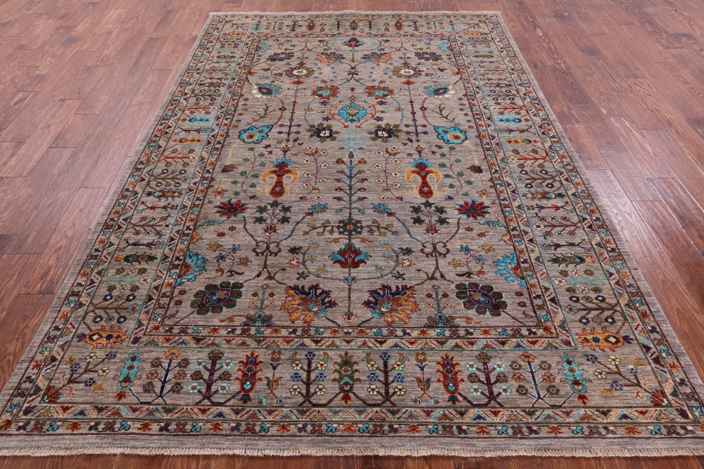 6' 7" X 9' 6" Handmade Persian Tabriz Wool Rug - Q12481